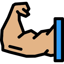 muscolo del braccio icona
