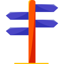 Direction sign icon