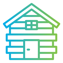 Wooden house icon