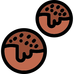 bolas de chocolate icono
