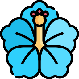 Hibiscus blue icon