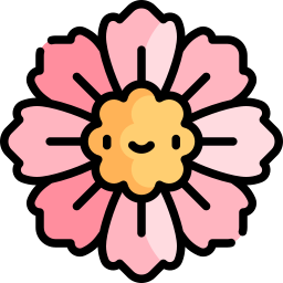 Pink cosmos icon