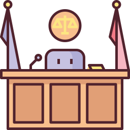 aula di tribunale icona
