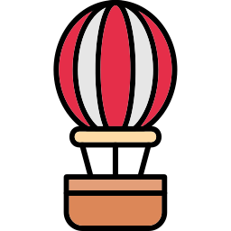 Hot air balloon icon