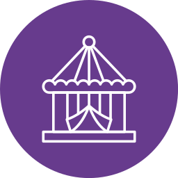 Circus tent icon