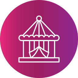 Circus tent icon