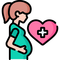 Наблюдение за беременной женщиной иконка