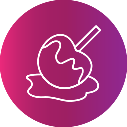 Caramel apple icon