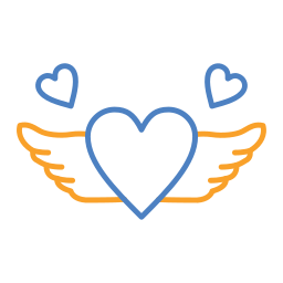 Heart wings icon