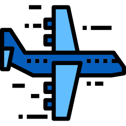 aereo in volo icona
