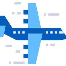 Airplane flying icon