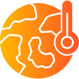 le réchauffement climatique Icône