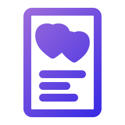 Marriage certificate icon