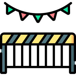 Road barrier icon