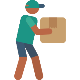 Delivery man icon