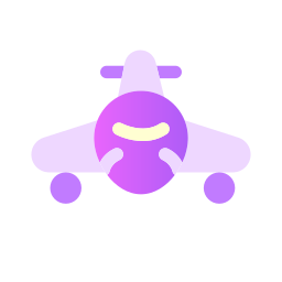 aereo in volo icona