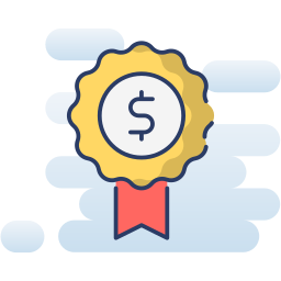 Badge-dollar icon