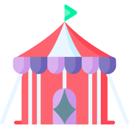 tenda da circo icona