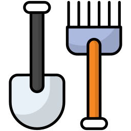 herramientas de jardín icono