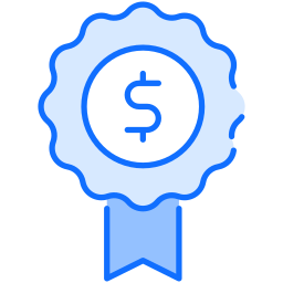 Badge-dollar icon
