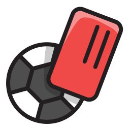 czerwona kartka ikona