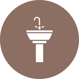 Hair wash sink icon