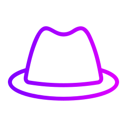 sombrero de fieltro icono