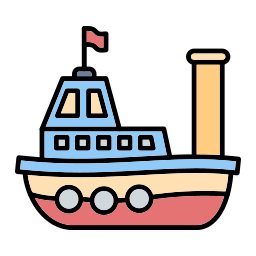 brinquedo de barco Ícone