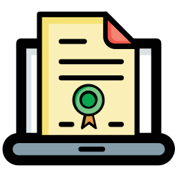 Online certificate icon