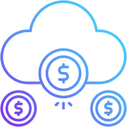 services bancaires en nuage Icône