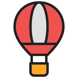 Hot air balloon icon