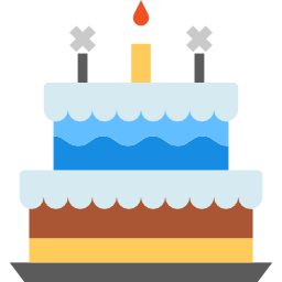 pastel de cumpleaños icono