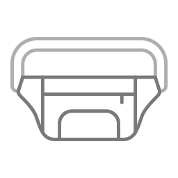 Waist bag icon