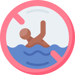 No swimming icon