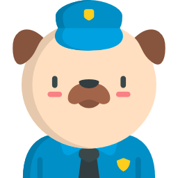 perro policía icono