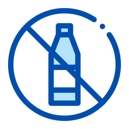 No plastic bottles icon