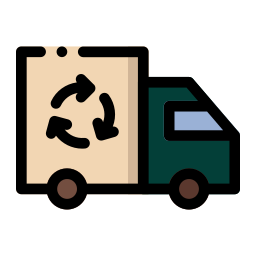 Recycling truck icon