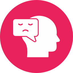 Negative thinking icon