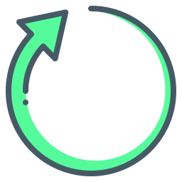círculo de flecha icono