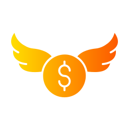 dinero volador icono