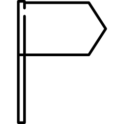 Flag with angle icon
