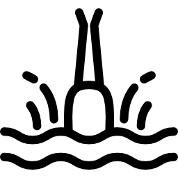 operatore subacqueo in acqua icona