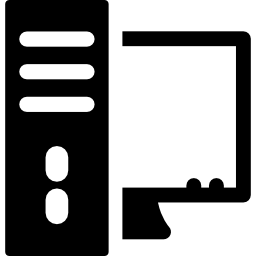 wieża ekranowa i komputerowa ikona