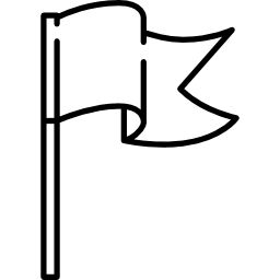 drapeau ondulant Icône