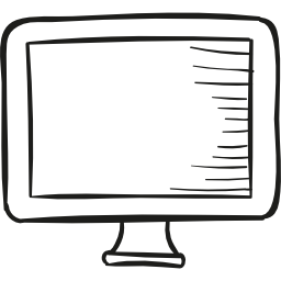 pantalla de televisión dibujada icono