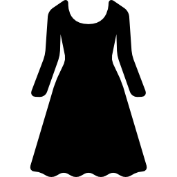 jurk met lange mouwen icoon