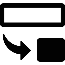 livello con la freccia destra icona