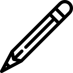 lápiz inclinado icono