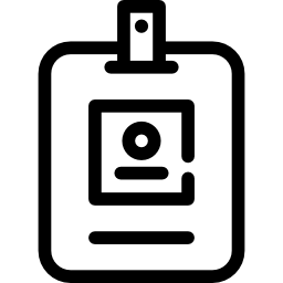클립이있는 신분증 icon