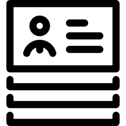 pilha de cartões de identificação Ícone